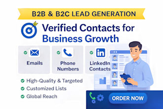 usa b2b lead generation with verified email, phone and whatsapp