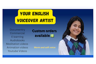 record voiceover in a soft voice in english