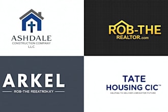 design real estate, home, property and construction logo