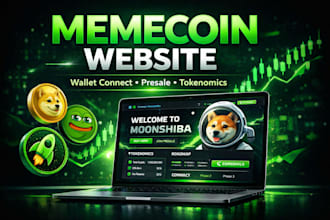 design presale staking website, defi, ico, memecoin website with wallet connect