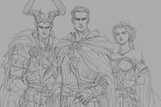 draw a cheap sketch of your dnd character