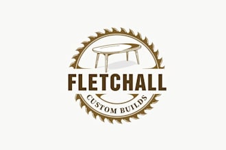 design perfect high end woodworking business logo