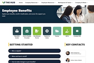 setup sharepoint online and intranet website, employee portal website
