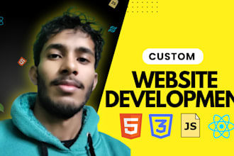 create custom website as a full stack website developer