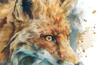paint animals watercolor or digital illustration