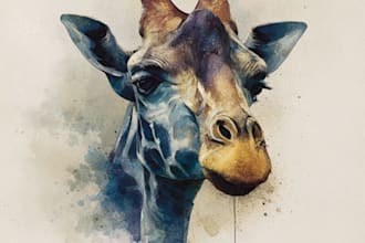 make animal illustrations in watercolor
