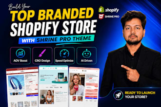 design a branded shopify store with shrine pro theme
