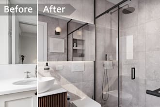 stage cgi empty room, remodel bathroom interior,home lighting, kitchen rendering