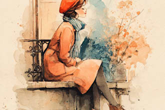 illustrate anything in watercolor style