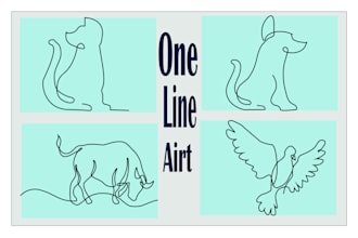 make a one line artwork of a pat animal using your photo