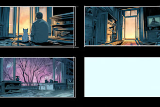 draw storyboards for advertisement, film, comic art
