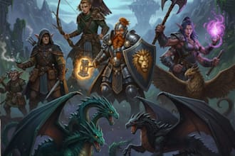 create epic dnd party art for your tabletop adventure