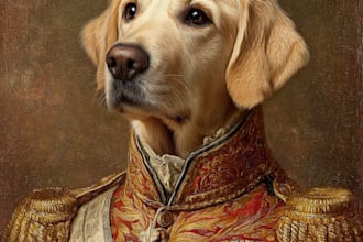 create pet portrait royal pet portrait pet and owner royal portrait portrait