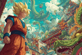 draw you in dragon ball z portrait style
