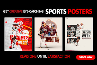 design sports graphics, poster, flyer, banners, commitment poster