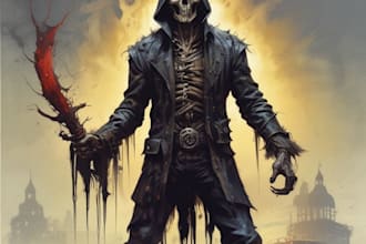 creat dark  horror character  art