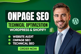 do onpage SEO and technical optimization for wordpress shopify