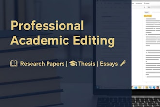 edit and refine academic documents, fixing grammar, clarity and style