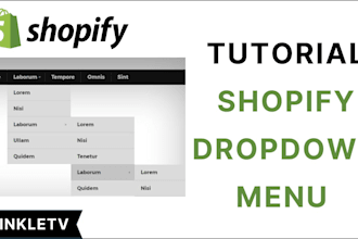 create and fix shopify menus mega menus submenus and collections
