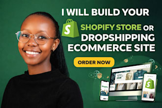 build your shopify store or dropshopping ecommerce site