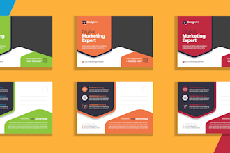 design a print ready postcard for business and eddm