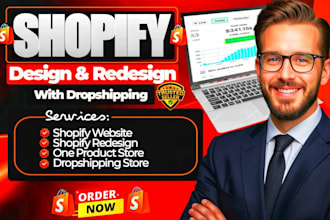 design a high converting shopify store or redesign shopify website