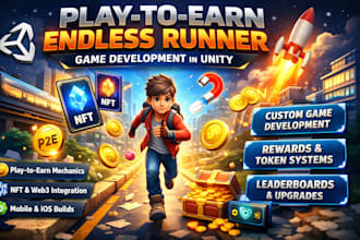 develop play to earn runner game, endless runner game development, unity game