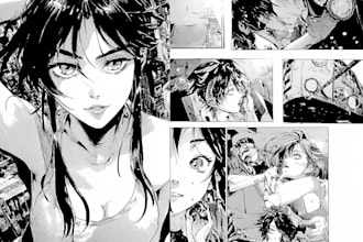 create stunning anime or manga comic page illustrations