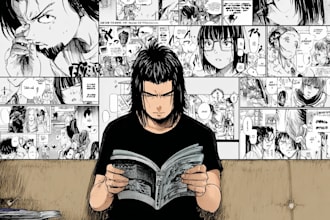 create stunning anime or manga comic page illustrations