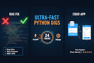 fix python bugs and django or fastapi errors in 24 hours