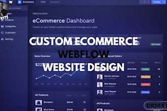 build custom webflow ecommerce website with cms and payment