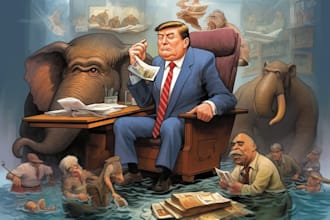 create a political cartoon