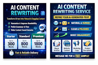rewrite ai content into natural human english