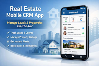 build a real estate CRM app with leads, clients and property management