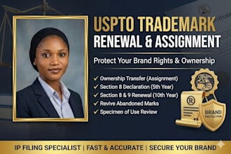 file your uspto trademark renewal, assignment, or ownership transfer