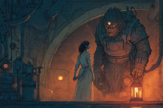 do sci fi horror and fantasy scene concept art illustrations