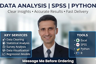 do survey data analysis , statistical analysis, data visualization