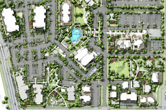 vector redraw and design 2d site plans and property maps