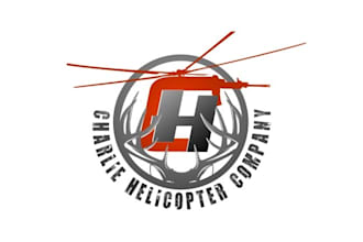 design hunting and charlie helicopter company logo