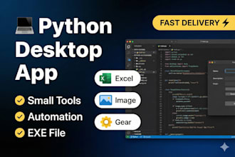 create a small python desktop app for windows exe with gui