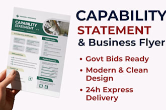 design a corporate business flyer or capability statement