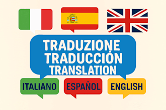 italian, english and spanish translation proofreading