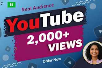 2000 organic youtube video views from usa