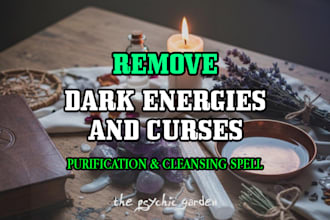 cast a purification, cleansing spell, remove negative energy