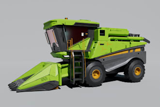 create high quality realistic 3d industrial machinery