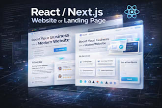 build a responsive react or nextjs website
