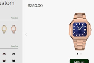customize and configure watch, wrist watch using kickflip zakeke zepto shopify