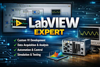 do labview programming, daq, automation, custom vi design
