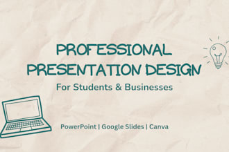 design a clean and professional powerpoint presentation for business or students