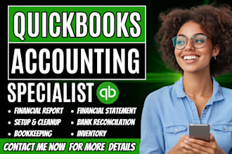 setup, cleanup, catchup quickbooks online bookkeeping and bank reconcilation